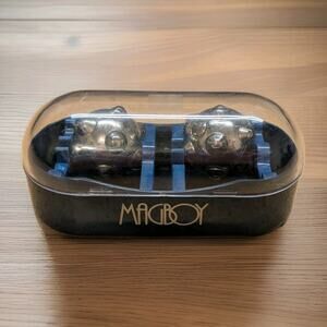 Nikken Magboy Massage Therapy Spiky Balls Magnetic w Case - Silver Color - Japan